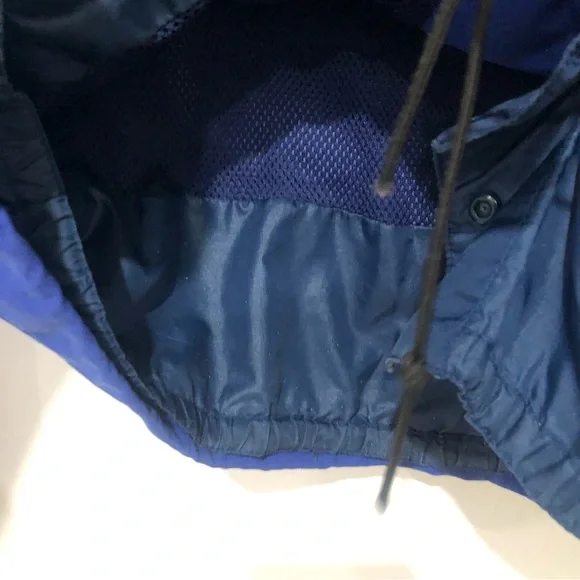 PATAGONIA MEN’S VTG BLUE PURPLE ZIP UP JACKET PACK AWSY HOODIE SMALL